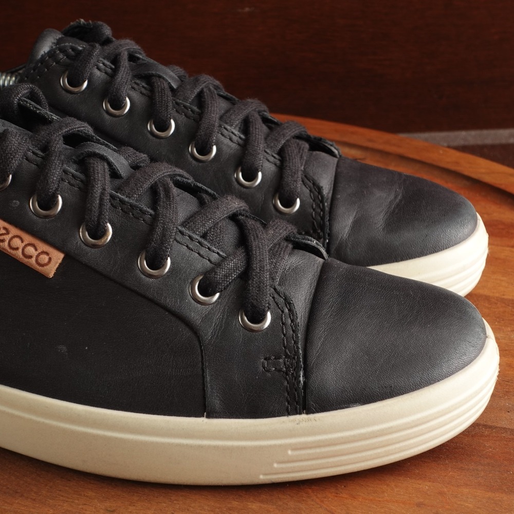 Ecco Sneakers Mens Size EU 41 US 7-7.5 BLK Soft 7 Comfort Leather Walking Shoes - Picture 7 of 16